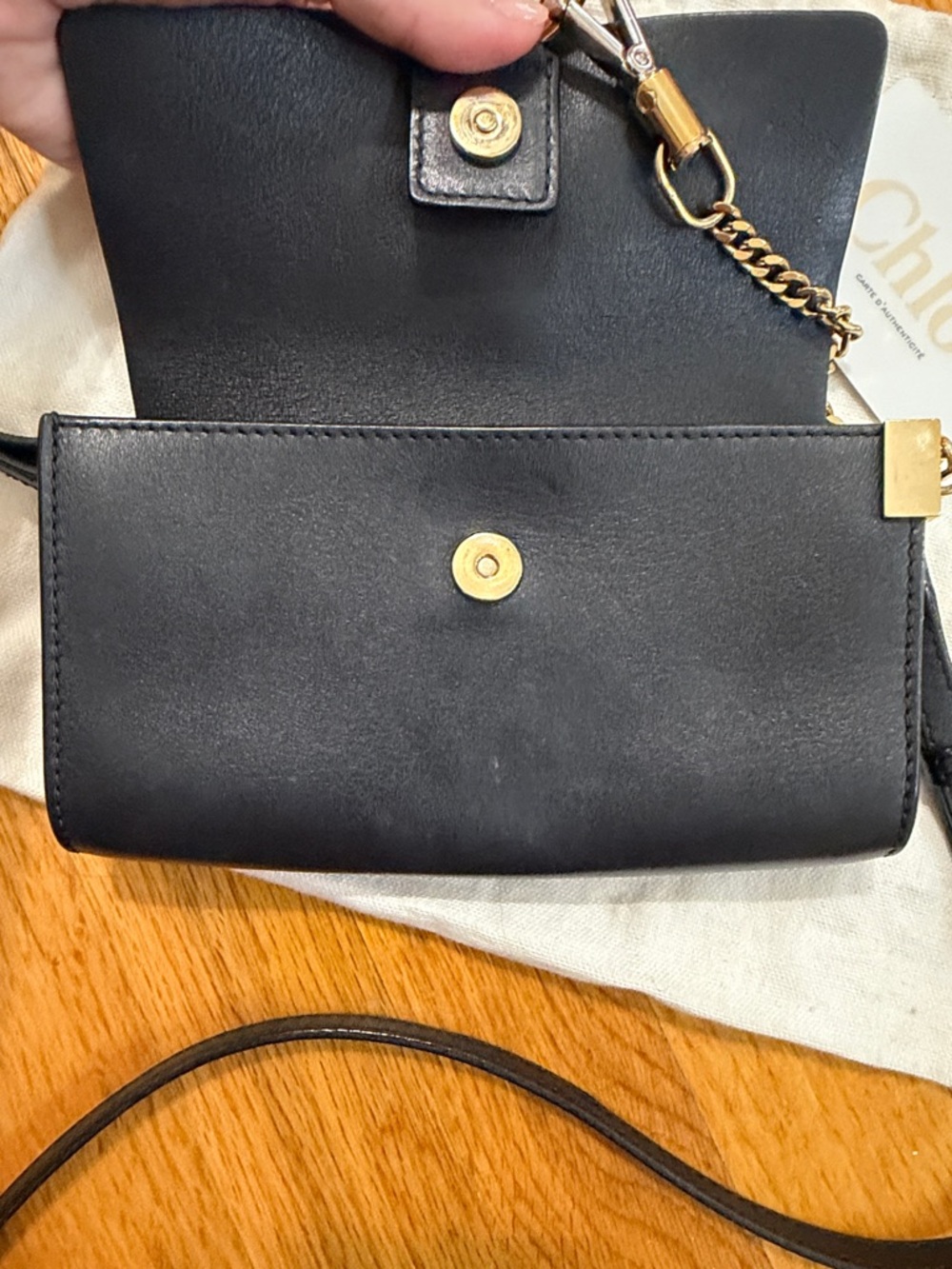 Authentic Chloe Faye Black Leather & Suede Crossbody Bag - Picture 3 of 8